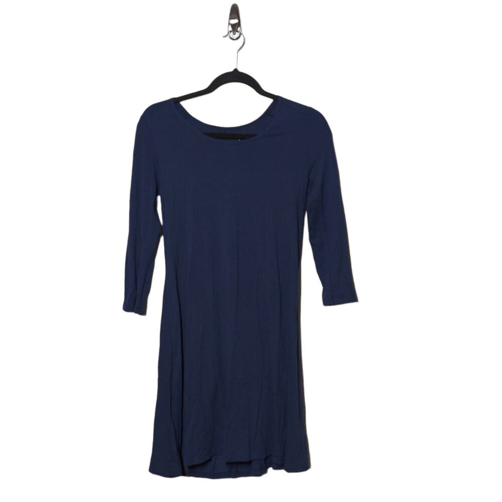 Garnet Hill Knit Trapeze Dress in Blue – Size XS – GUC
